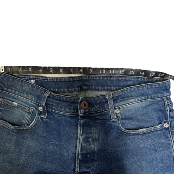 G-Star 3301 Slim Men's Blue Denim Jeans Size 34x34 - Picture 8 of 9